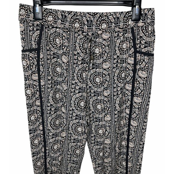 Anthropologie Hei Hei Womens Black & White Patterned Joggers With Pockets Size S - Picture 6 of 12